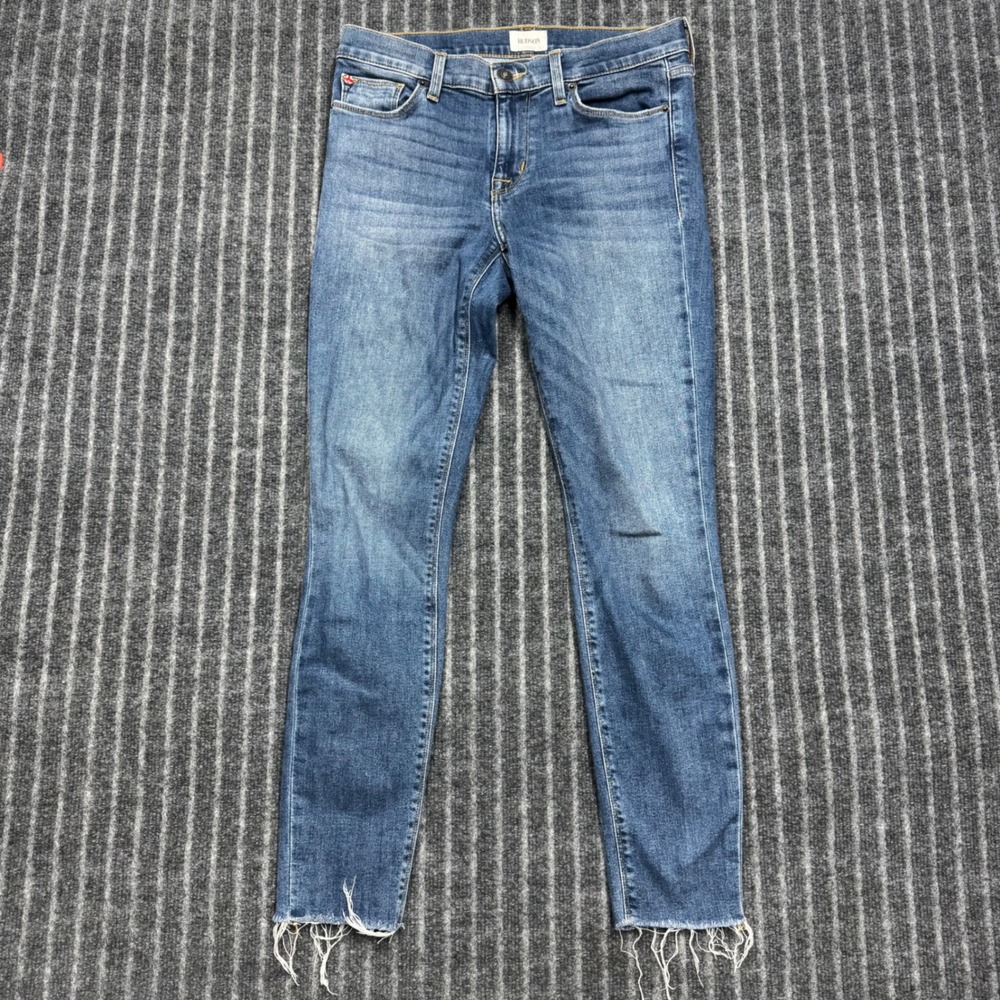 Hudson Womens Krista Ankle Super Skinny Jeans 27 Blue Raw Hem NWA407ZB1-MONM